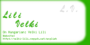 lili velki business card